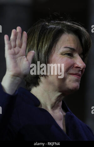 US-Senator Amy Klobuchar, Demokrat von Minnesota, wird von Vice President Mike Pence auf dem Capitol Hill in Washington DC am 3. Januar 2019 vereidigt. Stockfoto