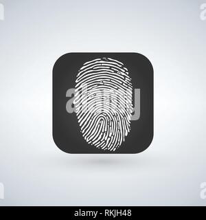 ID Symbol der App. Fingerprint Symbol. Vector Illustration auf modernen Hintergrund isoliert Stock Vektor