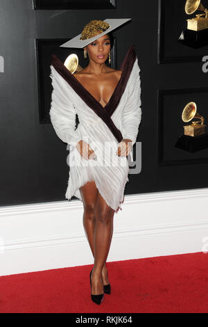 Februar 10, 2019 - Los Angeles, Kalifornien, USA - Janelle Monae am 61. Grammy Awards im Staples Center am 10 Februar, 2019 in Los Angeles, CA (Credit Bild: © Kay Blake/ZUMA Draht) Stockfoto