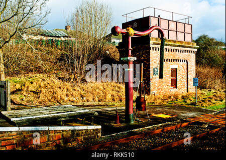 Wasserturm, Bahnhof, Appleby Appleby in Westmorland, Cumbria, England Stockfoto