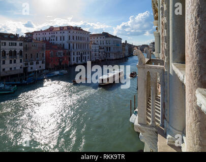 Grand Canal Perspektive von oben, Venedig, Italien Stockfoto