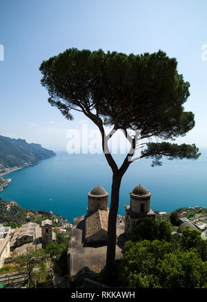 Aussicht von der Villa Rufolo, Ravello, Amalfi Küste, Italien Stockfoto