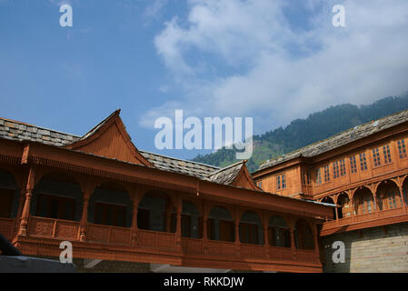 Bhimakali Tempel, ursprünglich als Bhimadevi Tempel, in Sarahan, Himachal Pradesh bekannt. Stockfoto