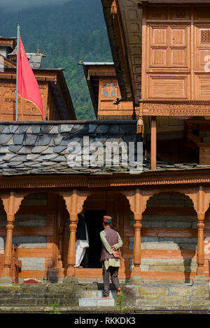 Bhimakali Tempel, ursprünglich als Bhimadevi Tempel, in Sarahan, Himachal Pradesh bekannt. Stockfoto