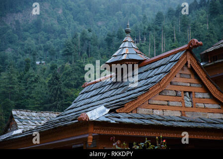 Bhimakali Tempel, ursprünglich als Bhimadevi Tempel, in Sarahan, Himachal Pradesh bekannt. Stockfoto