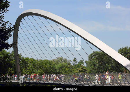 Fußgängerbrücke in Rathenow Stockfoto