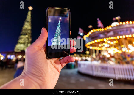 Unter Foto der Weihnachtsmarkt in Hyde Park in 2016, London Stockfoto