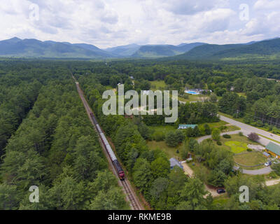 Conway Scenic Railroad in White Mountain National Forest, Bartlett, New Hampshire, USA. Stockfoto