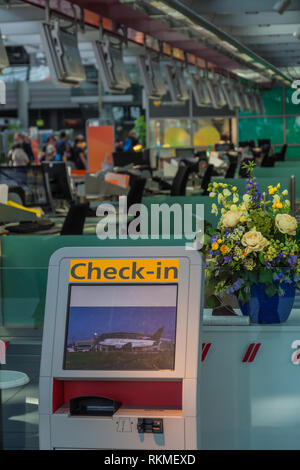 Self-service Check-in Stockfoto