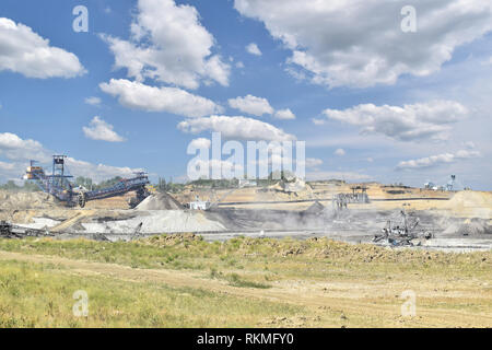 Oberfläche Coal Mine in Zentralserbien Stockfoto