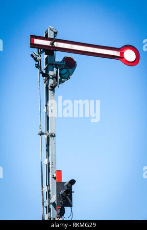 Alte Signal der Deutschen Bahn Stockfoto