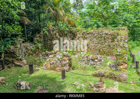 Ruinen des Venns Stadt oder Mission, Morne Seychellois Nationalpark, Mahe Island, Seychellen Stockfoto