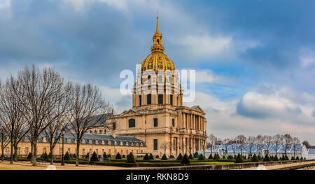 Les Invalides, Komplex von Museen und Monumente in Paris, Frankreich, ist die Grabstätte von Napoleon Bonaparte und viele Kriegshelden Stockfoto