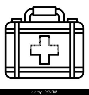 Koffer Symbol, Vector Illustration, Gesundheitswesen Übersicht Stockfoto