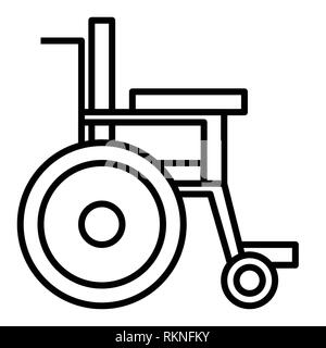 Rollstuhl Symbol, Vector Illustration, Gesundheitswesen Übersicht Stockfoto