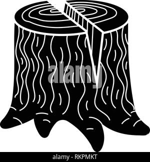 Gehackte stumpf Symbol, einfachen Stil Stock Vektor