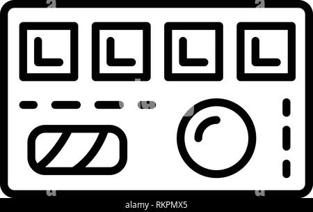 Sushi Roll auf Holz Schreibtisch Symbol, outline Style Stock Vektor