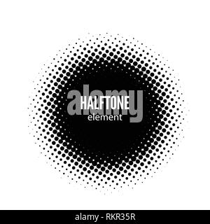 Abstrakte Raster vektor design Element. Schwarze Punkte frame Stock Vektor