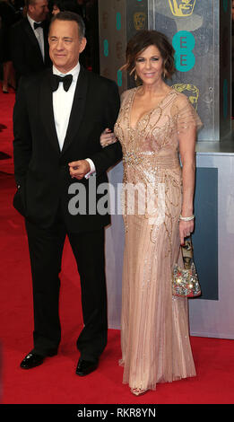 Tom Hanks kommt an der 2014 British Academy Film Awards (BAFTA) am Royal Opera House, Covent Garden Stockfoto