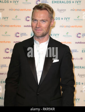 Ronan Keating kommt an der Smaragde und Ivy Ball zugunsten der Krebsforschung Großbritannien an Old Billingsgate Markt in London Stockfoto