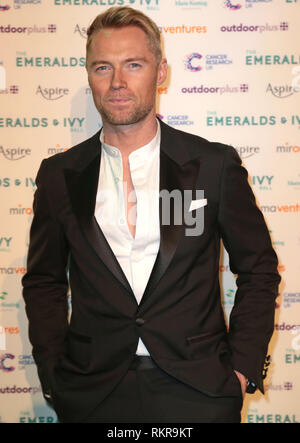 Ronan Keating kommt an der Smaragde und Ivy Ball zugunsten der Krebsforschung Großbritannien an Old Billingsgate Markt in London Stockfoto