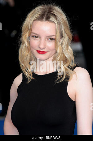 Dakota Blue Richards kommt an der UK Premiere von "X-Men: Tage der Zukunft Vergangenheit' im Odeon Leicester Square in London, England Stockfoto