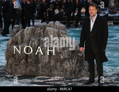 London, UK, 31. März 2014 DER BRITISCHEN Premiere von 'Noah' im Odeon Leicester Square am 31. März 2014 in London, England Foto zeigt: Russell Crowe Stockfoto