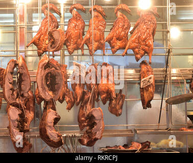 Kantonesischen Stil gegrilltes Fleisch am Rack Stockfoto