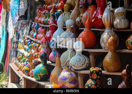 Dekorative calabash Abbildung/Kalebasse Zahlen sind eine traditionelle Kunst der türkischen Kultur. Es weit in den Orten zu sehen ist. Es gibt ein Übel, das Auge pai Stockfoto