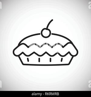 Pie Umrisse Symbol auf weißem Hintergrund für Grafik- und Webdesign, modernen einfachen Vektor unterzeichnen. Internet Konzept. Trendy Symbol für Web site Design web-Taste oder mobile App. Stock Vektor