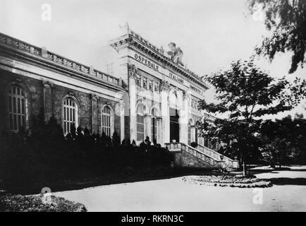 Italienischen Krankenhaus, Alexandria, Ägypten, Afrika 1920 1930 Stockfoto
