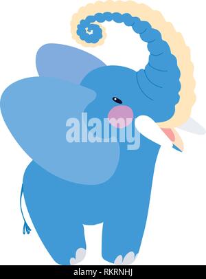 Vektor cartoon Animal clipart Happy Elephant Kunst Stock Vektor