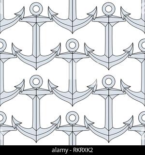 Vektor cartoon nahtlose Muster Meer clip art Stock Vektor