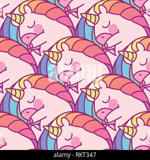 Vektor rainbow Unicorn nahtlose Muster Wall Art Stock Vektor