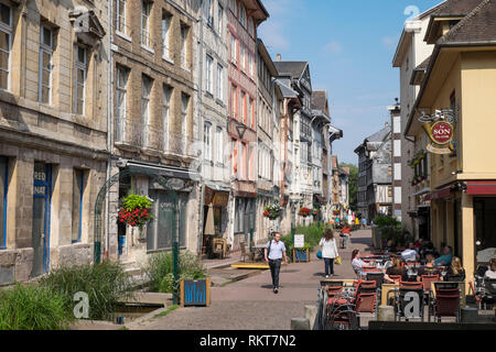 Rouen (Normandie, Frankreich): 'rue Eau-de-Robec" Straße in der Innenstadt *** Local Caption *** Stockfoto