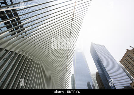 New York City, New York, Vereinigte Staaten von Amerika-Freedom Tower bin Oculus, World Trade Center, WTC, Manhattan, USA. Stockfoto