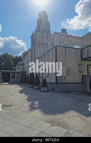 Das Palais Stoclet ist eine von 1905 bis 1911 im Stil der Wiener Secession erbaute Villa in Woluwe-Saint-Pierre in der Region Brüssel-Hauptstadt. Arch Stockfoto