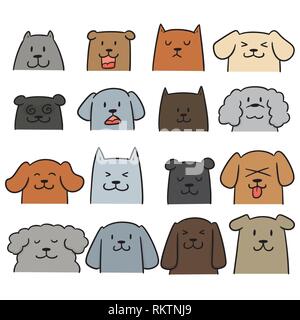 Vektor einrichten der Hund Stock Vektor