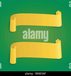 Gelbe Vektor ribbon Banner. Web Illustration für Design Stock Vektor