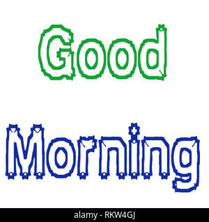 Guten Morgen Wünsche und Grüße Stockfoto