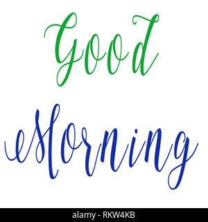 Guten Morgen Wünsche und Grüße Stockfoto