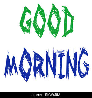 Guten Morgen Wünsche und Grüße Stockfoto