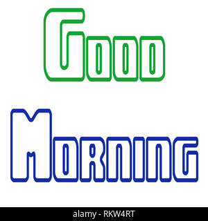 Guten Morgen Wünsche und Grüße Stockfoto