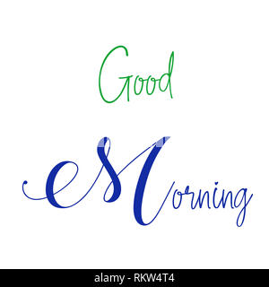 Guten Morgen Wünsche und Grüße Stockfoto