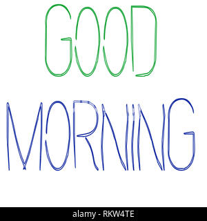 Guten Morgen Wünsche und Grüße Stockfoto