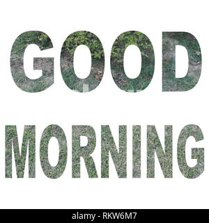 Guten Morgen Wünsche und Grüße Stockfoto