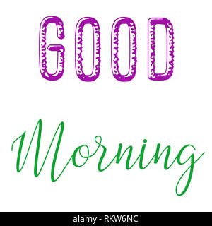 Guten Morgen Wünsche und Grüße Stockfoto