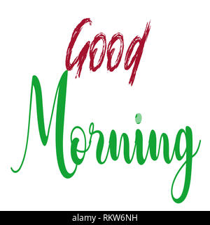 Guten Morgen Wünsche und Grüße Stockfoto