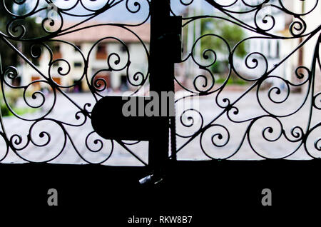 Blick aus dem Inneren der Kirche San Francisco in Cusco. Stockfoto