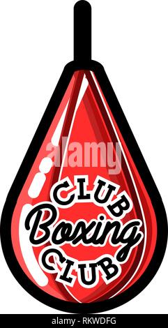 Farbe vintage Boxing Club Emblem. Boxing ähnliche Designelemente für Drucke, Logos, Plakaten. Vector vintage Abbildung. Stock Vektor